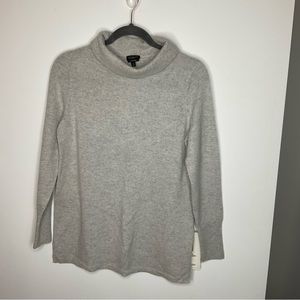 Talbots Grey Cashmere Boatneck Sweater